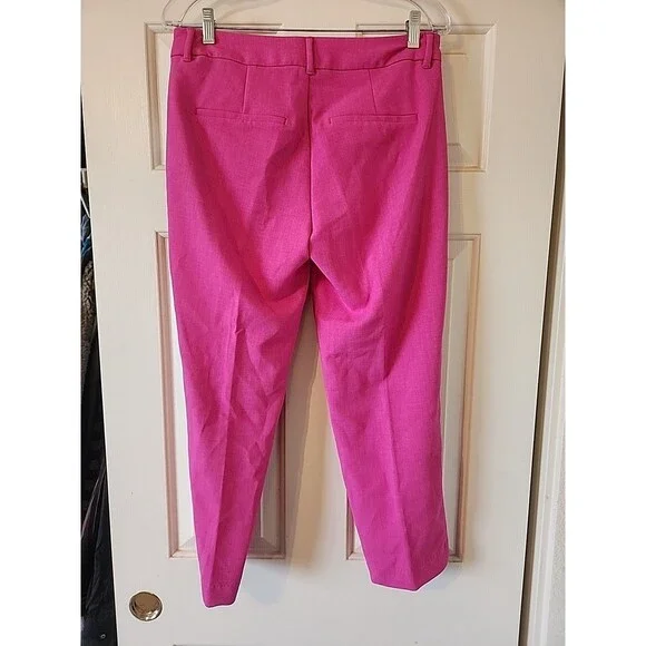 Old Navy Womens Size 6 Harper Pink Mid-Rise Ankle Pants Work Casual Regular 6 - Picture 4 of 7